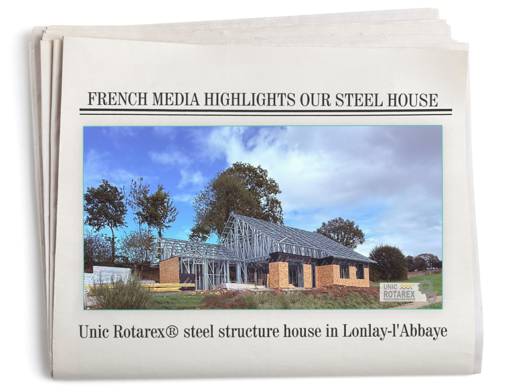 Casa metalica Unic Rotarex® in presa din Franta